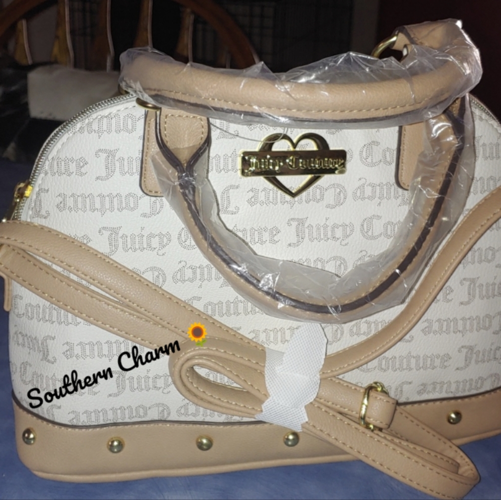 💋Juicy Couture Logo Faux Leather Satchel.